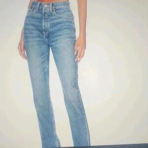 RE/DONE 70S HIGH RISE SKINNY BOOT OPAL INDIGO JEANS SIZE 23